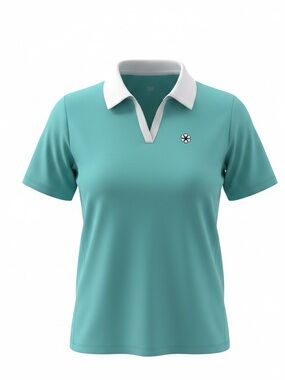 Tail womens golf shirt in Teal with White Collar size XL